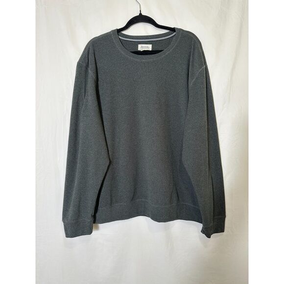 Boston Traders Men's Dark Gray Ribbed Knit Sweatshirt, Size XXL - Picture 1 of 3
